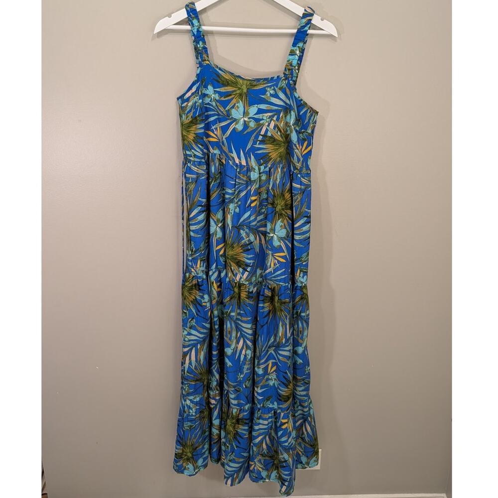 BOG Collective Maxi Dress Sundress Vacation Resort Tropical Floral - Size XS